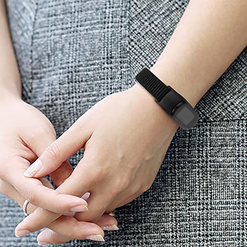 Soft Nylon Sport Strap for Amazfit Band 5 - 2 Pack, Black & Dark Blue