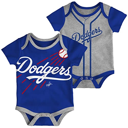 MLB Newborn 0-3 Months Team Graphic Bodysuit Romper Set - Los Angeles Dodgers