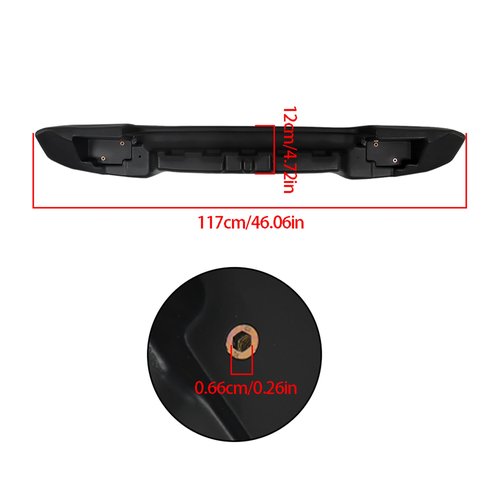 YSMN Golf Cart Black Rear Bumper Replacement for Yamaha G29 Drive & Drive2 Golf Cart 2007-2016 JW1-K7540-00