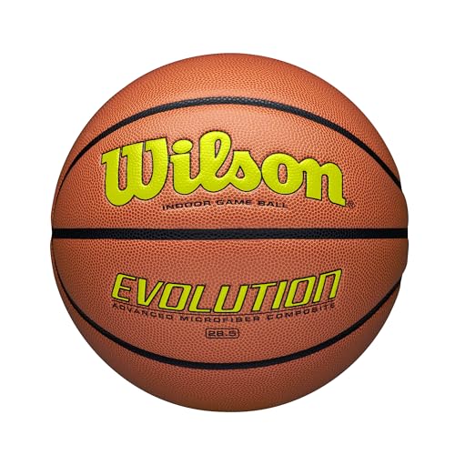 Wilson Evolution Basketball - Yellow/Brown, Size 6 (28.5")