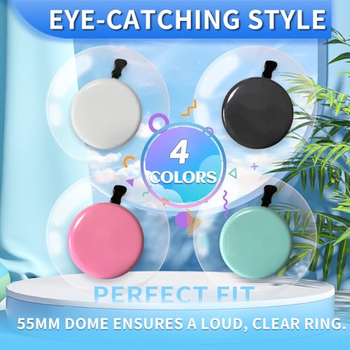95dB Bike Bell for Cruisers - Rust-Proof Loud Ring Alarm - Pink