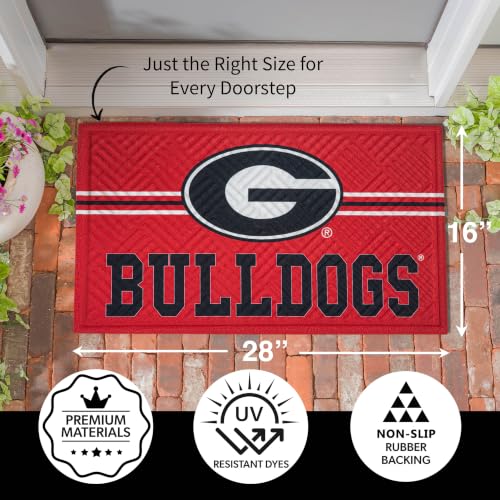 University of Georgia Embossed Doormat - 28x16 Inches