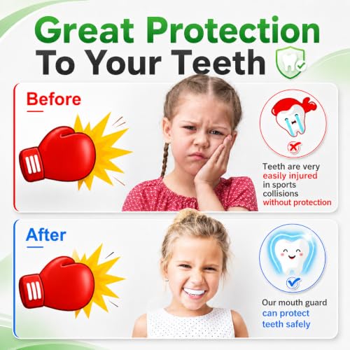 Kids Mouth Guard - BPA Free Sports Mouth Guard with Cases, 5 Pack