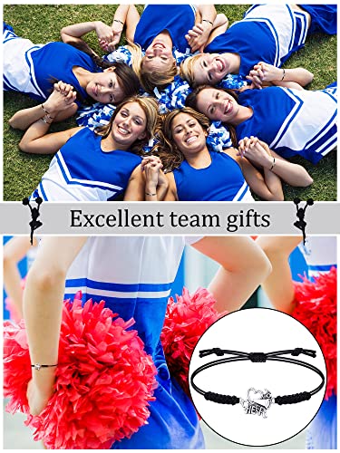 20 Pcs Cheerleader Charm Bracelets - Adjustable Team Jewelry