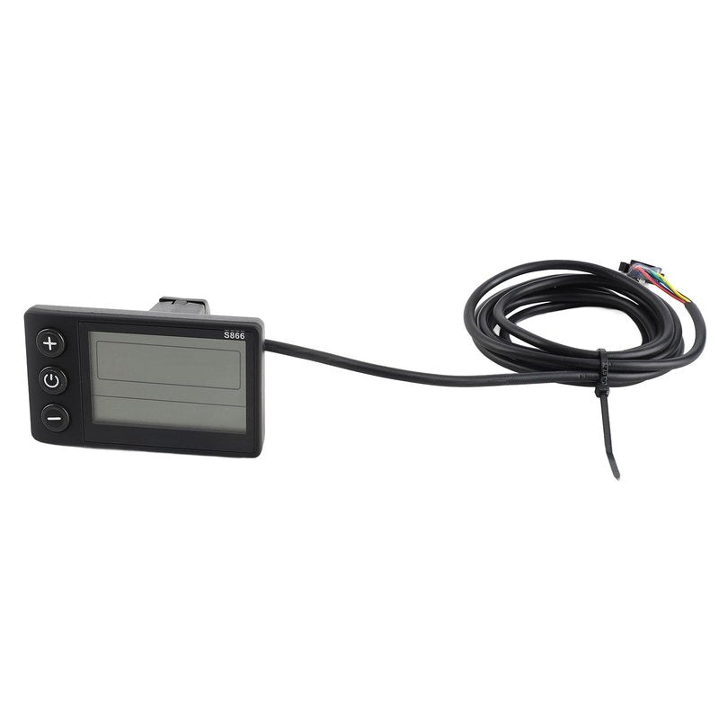 Fayelume Ebikes Display SM Plug, Bicycle Speedometer, Ebikes Replacement Parts, S866 LCD Bike Odometer, 24V 36V 48V Electric Scooter Control Panel
