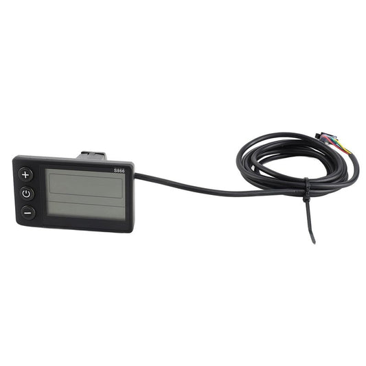 Fayelume Ebikes Display SM Plug, Bicycle Speedometer, Ebikes Replacement Parts, S866 LCD Bike Odometer, 24V 36V 48V Electric Scooter Control Panel