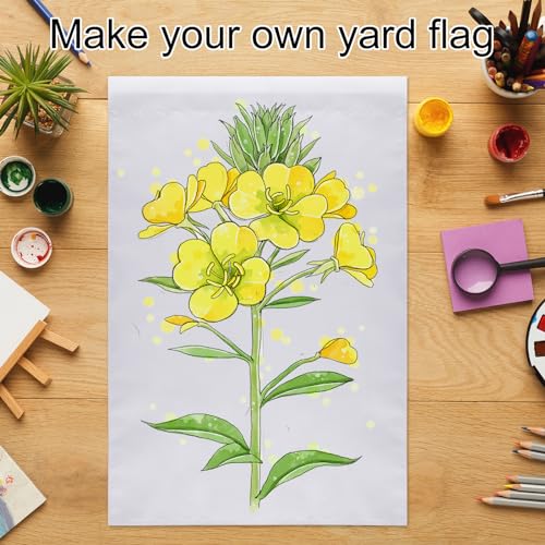 KUUQA 6-Pack Double Sided Garden Flags 11.6 x 17.5 Inch White DIY Yard Decor