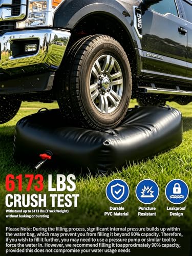 63 Gal Water Bladder Tank, 2000D PVC Portable Storage Bag Black (SAMGL) 240L variant