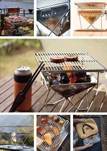 Camping Moon Portable Charcoal Grill Fire Pit X-MINI-PRO Small Size for Camping & Travel