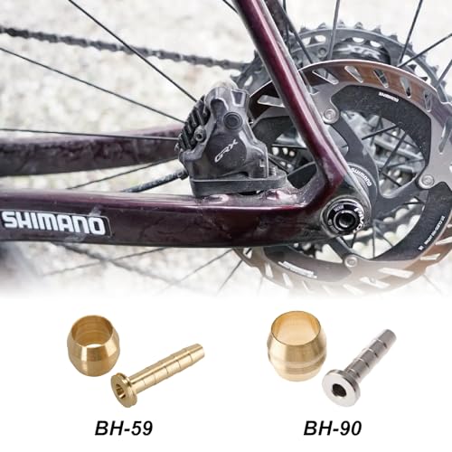 Bicycle Hydraulic Disc Brake Olive and Insert Kit for BH90 - 10 Pack