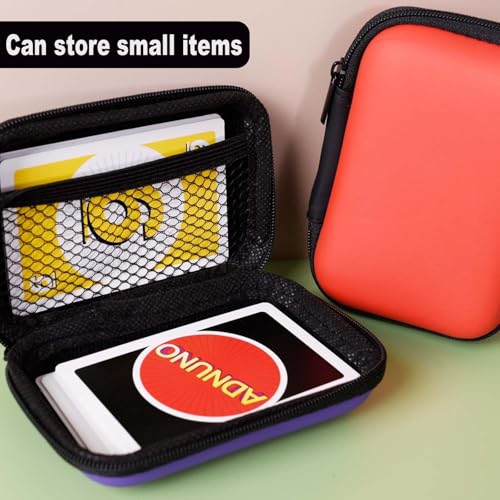 Waterproof Playing Card Case for UNO - 2 Pcs, Red+Purple
