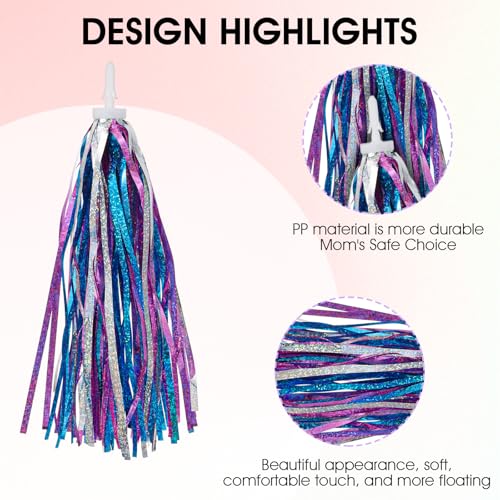 Colorful Bike Streamers for Girls - 4 Pcs Tassels Set