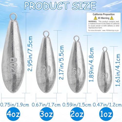 Drop Shot Fishing Weights Sinkers - 1oz, 10 Pack