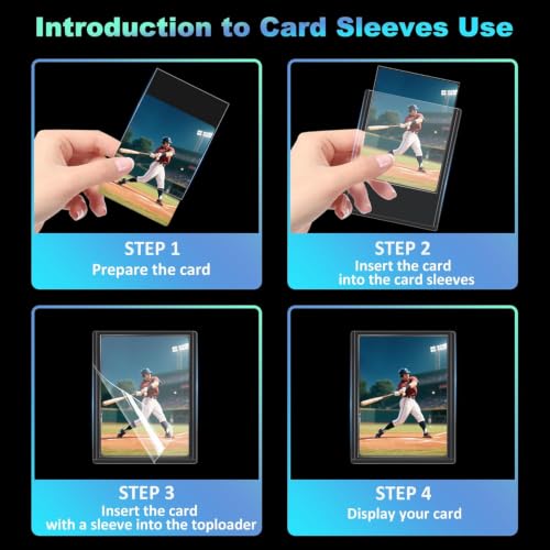 RyshePro 200 UV400 Card Sleeves & 200 Top Loaders Set for MTG TCG - Includes 2 Boxes