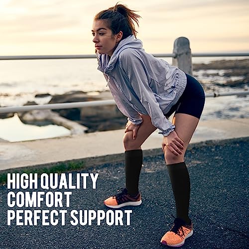 Compression Socks for Men & Women - 4 Pairs for Running, Nurses, and Travel