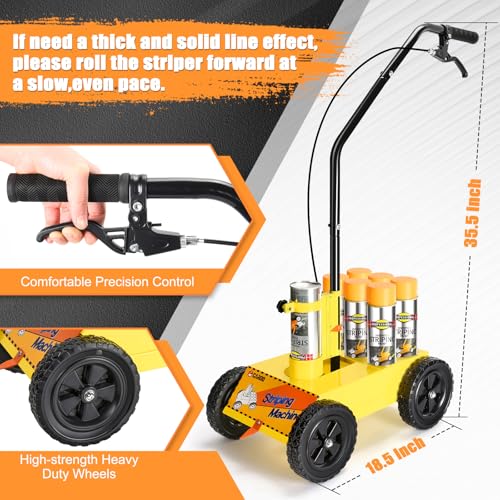 Line Marking Machine for Parking Lots - Adjustable Width 2-4"