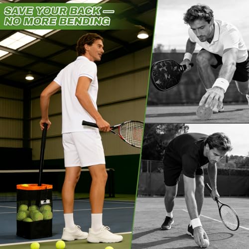 Tennis Ball Hopper & Pickleball Picker Upper - 60 Ball Capacity