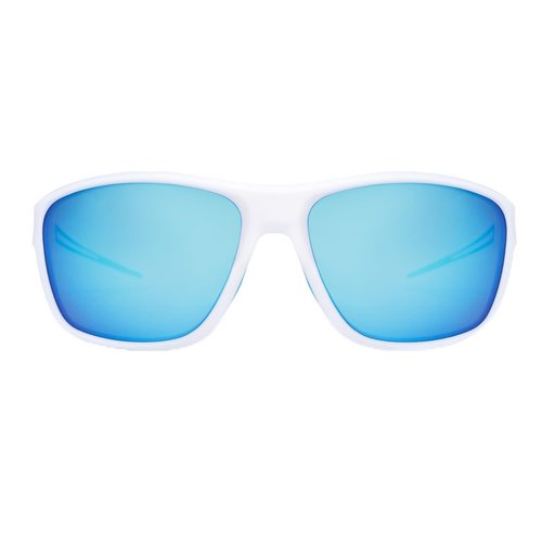 Konlley Sport Polarized Sunglasses for Men and Women, UV Protection Sunglasses Running Fishing Cycling with White Frame Blue Lens