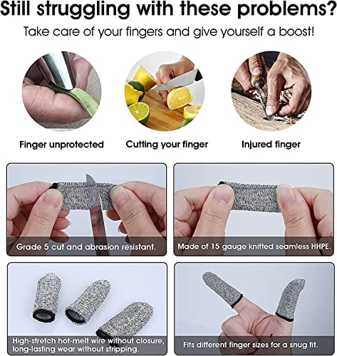 14Pcs Cut-Resistant Finger Cots - Reusable Safety Protectors