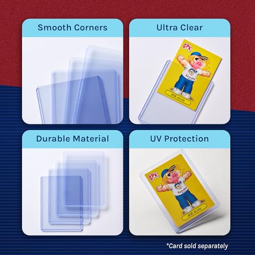 35pt Rigid Trading Card Top Loaders - 25 Count Standard Size Card Protectors