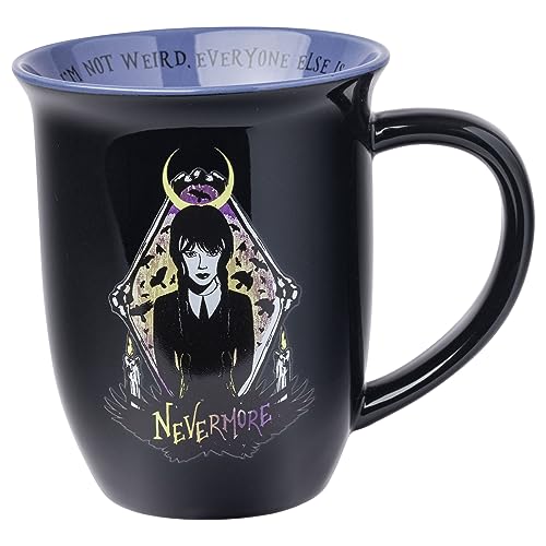 Wednesday Addams Nevermore Ceramic Mug - 16oz Wide Rim