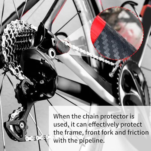 Bicycle Chainstay Protector - 3 Pieces (2 Clear + 1 Black)