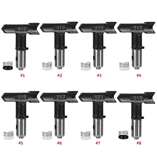Airless Spray Gun Tip Multi Series Tungsten Steel Reversible Gun Paint Nozzle Tip (Size : 213#)