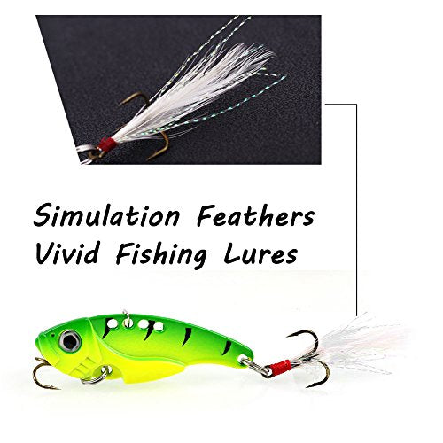 Spinner Spoon Fishing Lures - 4 Pack with Vivid Colors
