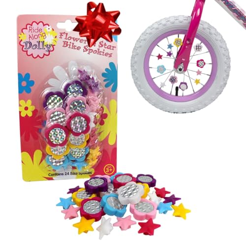 24pc Kids Bike Spoke Decorations - Flower & Star Designs