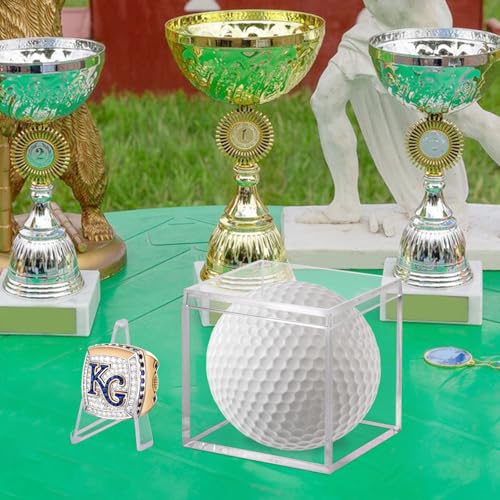 Clear Acrylic Championship Ring Display Case - 2.1 Inch Cube - 1 Pack