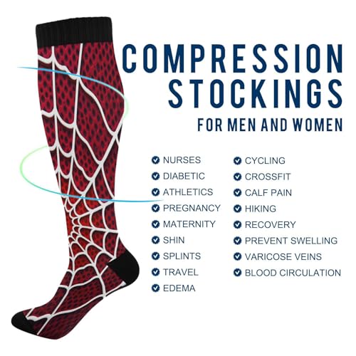 Dussdil Compression Socks for Women & Men Multi 02 - Knee High Athletic Socks