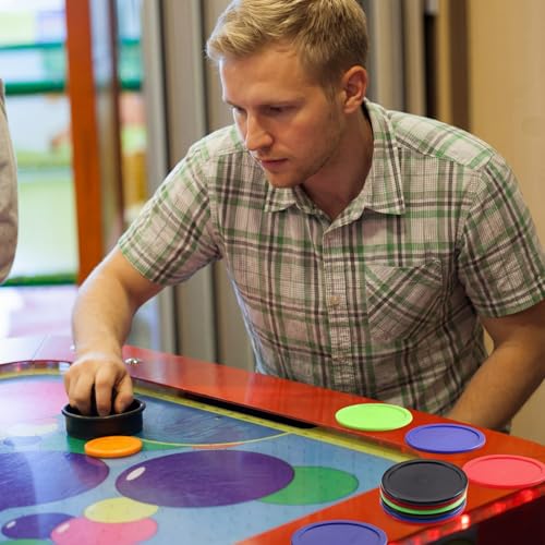 Replacement Air Hockey Pucks - 8 Pack, 2.5 Inch, Multicolor