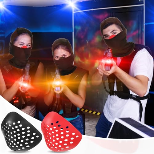 3D Silicone Face Shell Mask Bracket for Cosplay - Red & Black