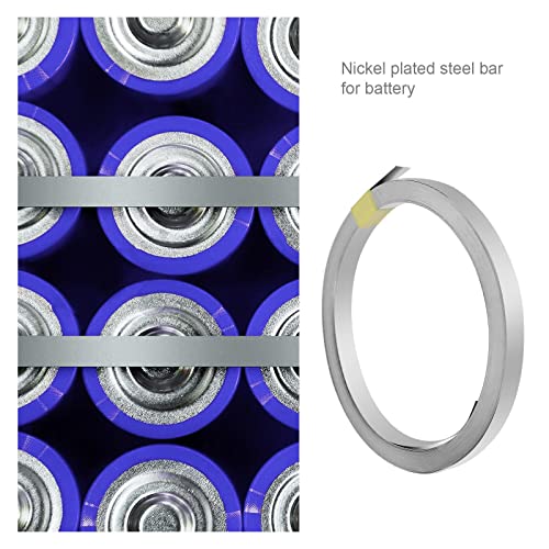 Create idea 2x Nickel Strip 10m Nickel Plated Steel Strip 0.15x8mm Battery Nickel Strip Tape 18650 Soldering Tab for Soldering Li-Po Battery NiMh NiCd Battery and Spot Welding
