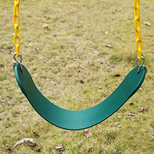 Heavy-Duty Swing Seat - 2 Pack Green with 66" Chain - 250lb Capacity
