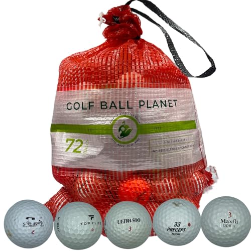 Golf Ball Planet 72-Count Used Golf Balls Mesh Bag for Practice