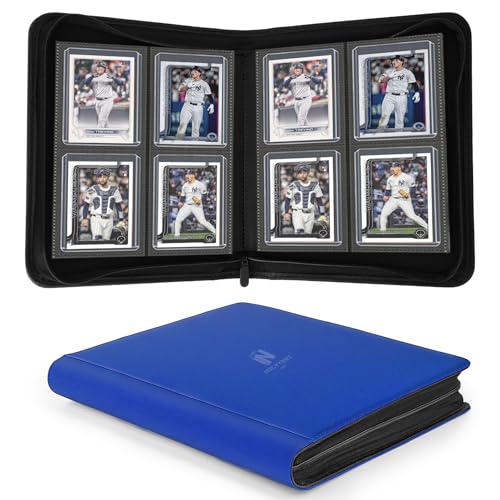 Nocyyert Blue 4-Pocket Toploader Card Binder for Trading & Sports Cards - 2-Pack