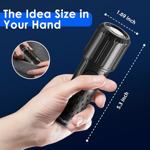 LED Hand-Powered Flashlight - Waterproof, Magnetic Base, 3 Modes