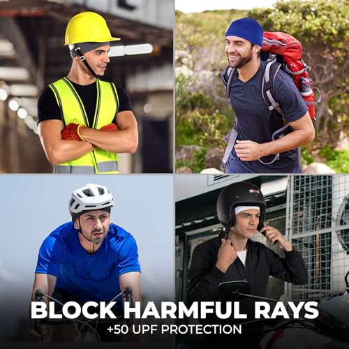 Cooling Skull Cap - Moisture-Wicking Helmet Liner - Black, One Size