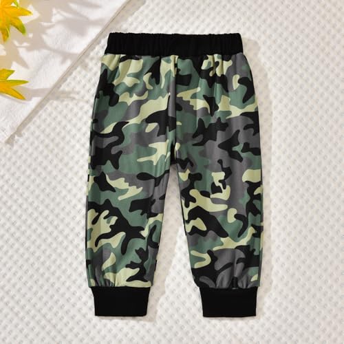 Toddler Boys Camouflage Hoodie Sweatshirt & Pants Outfit - 3-4T