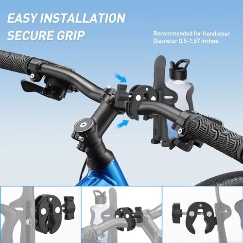 Frokom Adjustable Water Bottle Holder for Motorcycle & Bike 1.95"-2.75" Diameter