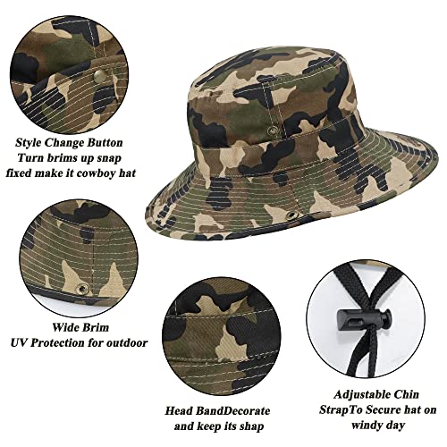 Toddler Bucket Hat - Camouflage Sun Hat for Boys (4-8 Years)
