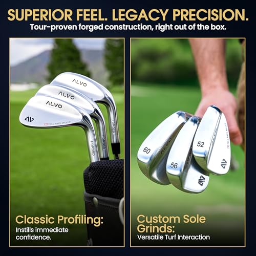 Alvo Golf Satin Chrome 60° Right-Hand Full Face Wedge - Individual Golf Club