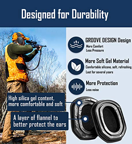 Gel Ear Pads for Walker's Razor Earmuffs - Soft Replacement Ear Cups - 1 Pack