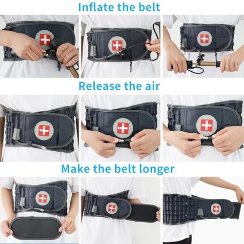 Blue Decompression Back Belt with Lumbar Support for Pain Relief, 29-49 in Waist – One Size