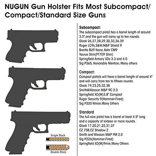 IWB Concealed Carry Holster - Right Hand Universal Gun Holster