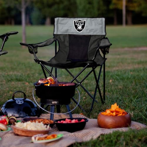 NFL Las Vegas Raiders Elite Chair - Portable & Sturdy Design