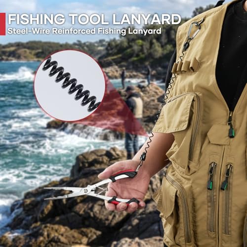 Stainless Steel Fishing Pliers with Ergonomic Handle