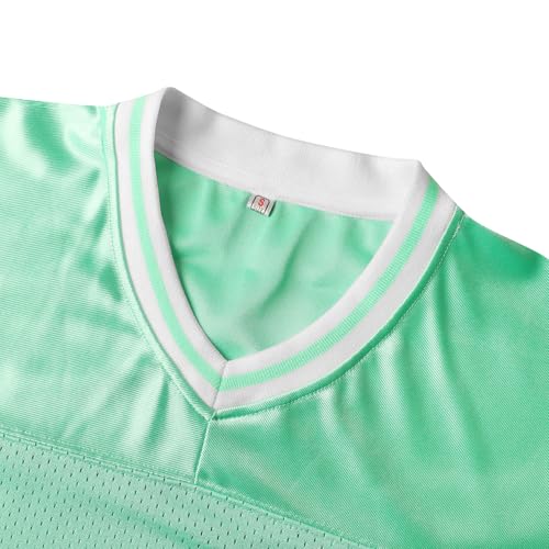 Blank Football Jerseys - Mesh Athletic Sports Uniform - X-Large Apple Green