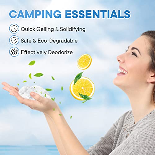 Qucship Camping Toilet Chemicals 2.2lb Poo Powder Odor Control Solidify Waste